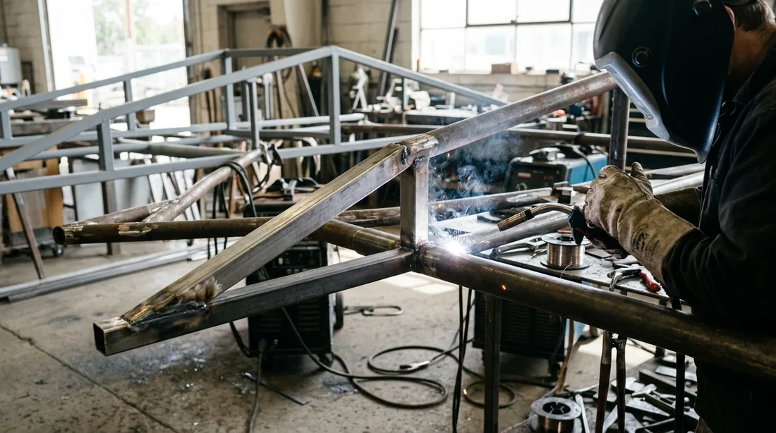 Rewelding cracked joints, replacing rusted outriggers, and repainting or powder-coating tube — Richmond, VA