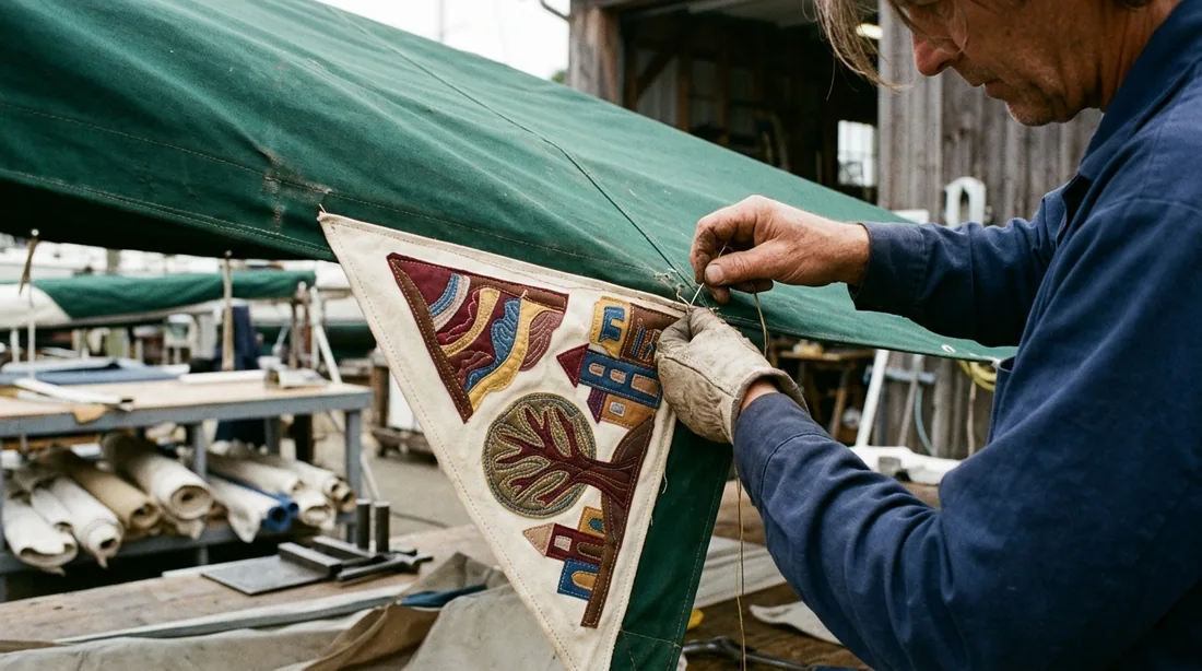 Painted, heat-applied vinyl, or sewn appliqué copy and logos — Richmond, VA