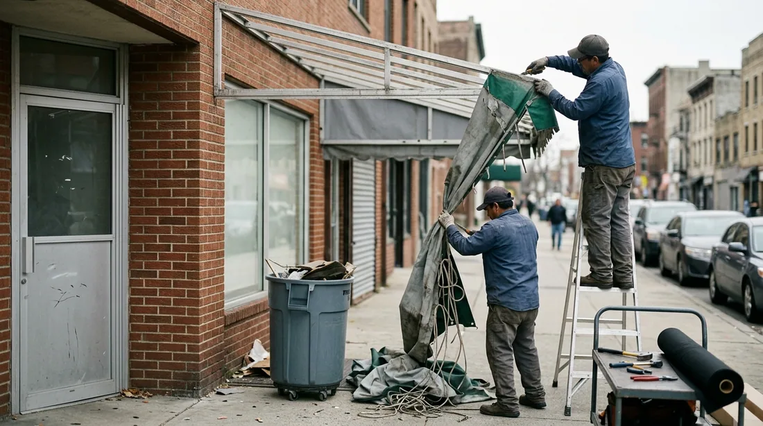 Taking the frame down, hauling it to a shop, and rehanging it — Richmond, VA